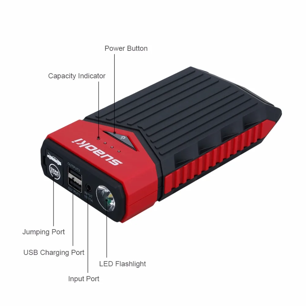 Suaoki T10 12000 мАч автомобиль скачок стартер power Bank Внешний аккумулятор 400A пиковая