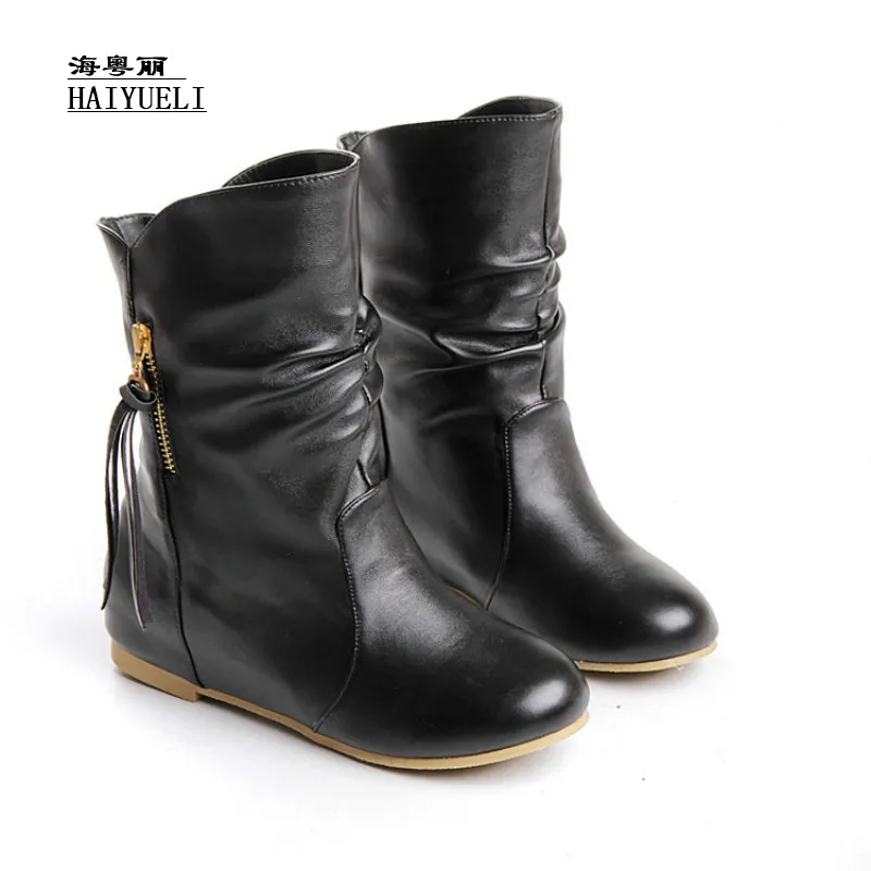 Короткие ботинки Зимние Модные пикантные теплые женские удобные повседневные