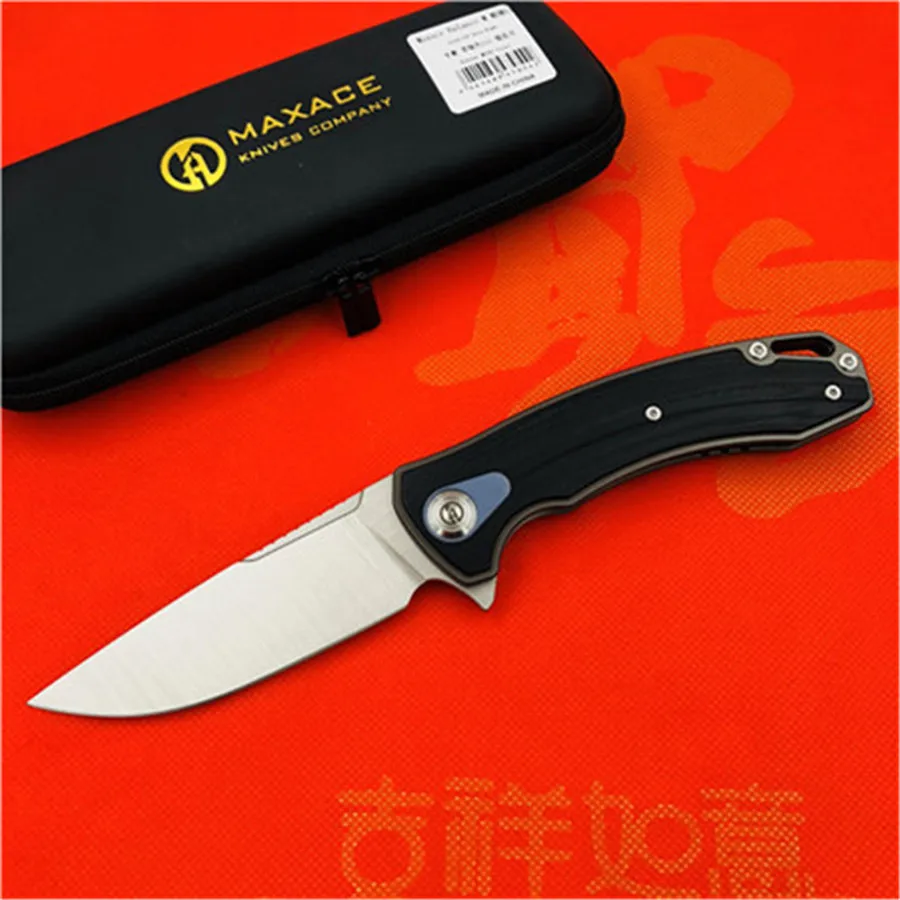 Maxace сбалансированные ножи G10 Ручка M390 сталь атласная папка Открытый Кемпинг рыболовные инструменты
