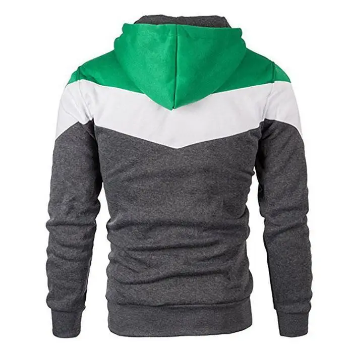 Autumn Casual Men's Skateboarding Hoodies Multicolor Splice Pullovers Sport Hoodie Man Gym Fitness Casual Long Sleeve Coat