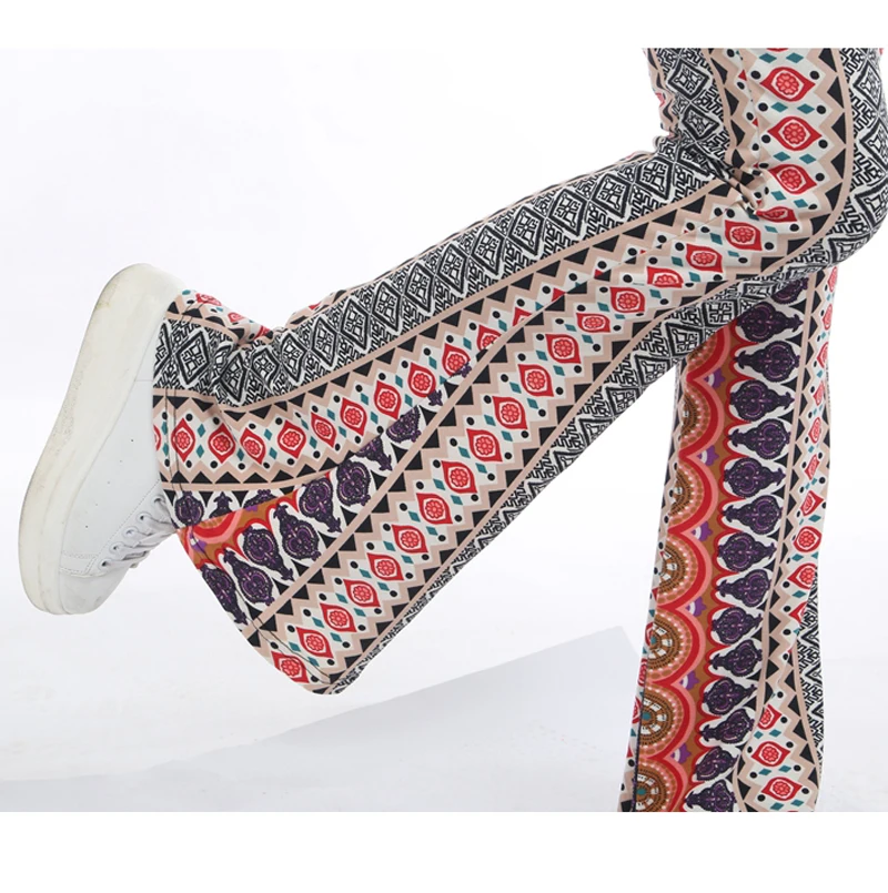 Rylanguag Американская Одежда Племенной вертикальный c ацтекским узором клеш