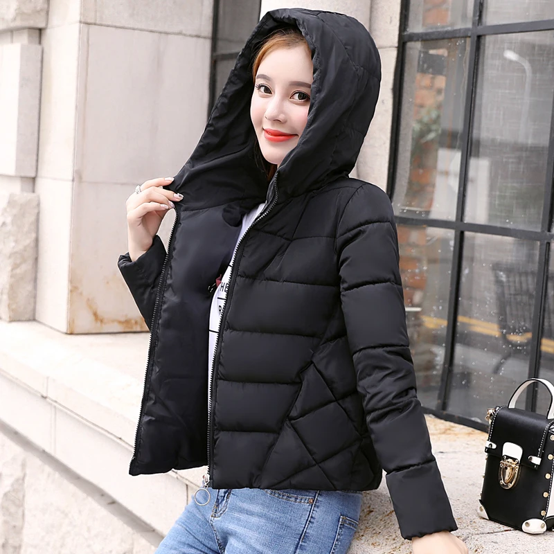 Новое поступление 2019 повседневное для женщин зимние жакет короткая куртка с