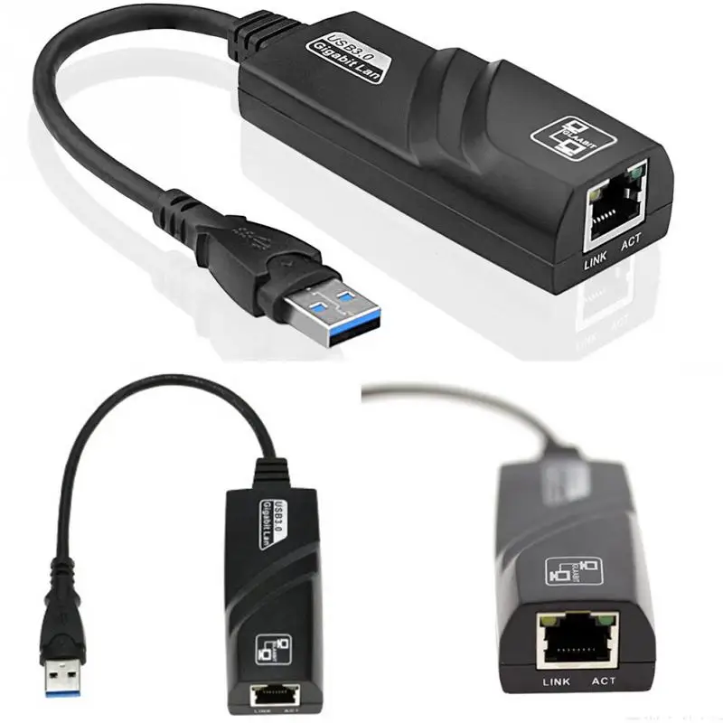 Проводная сетевая карта прочная USB 3 0 гигабитная RJ45 без драйвера Ethernet Сетевая