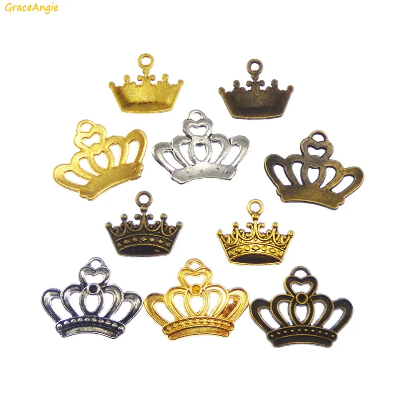 12 шт. металлические подвески в форме королевской короны|diy pendant|charming accessorypendants crafts