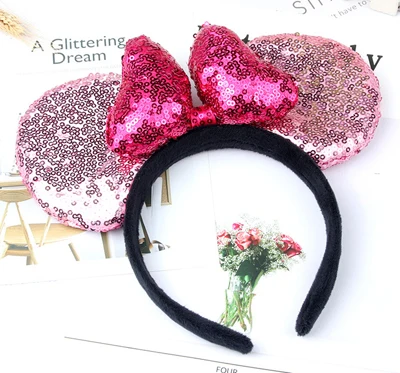 headband 11 Рождественские повязки Минни Мышь уха головной убор, резинка для волос для Для женщин утепленные блесток 3D с нарисованной длинноволосой девочкой аксессуары День рождения - Цвет: headband 11