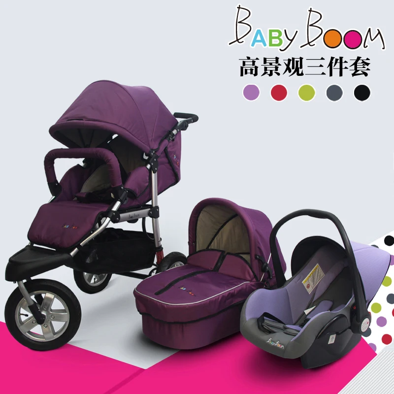 

BabyBoom\ 3in 1 baby stroller three wheels stroller high landscape carrinho de bebe carrito bebe tricycle running car