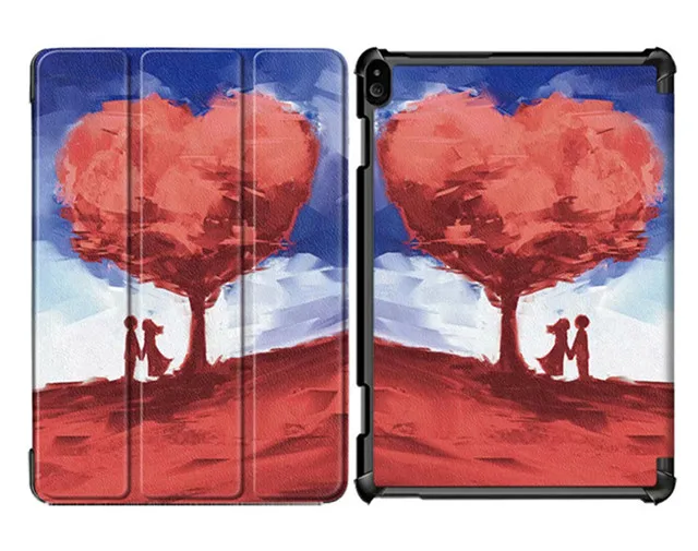 Love tree Магнитный смарт-чехол для lenovo Tab P10 TB-X705F TB-X705L трехслойный чехол-подставка для lenovo Tab P10 10,1 ''Чехол+ пленка - Цвет: Love tree