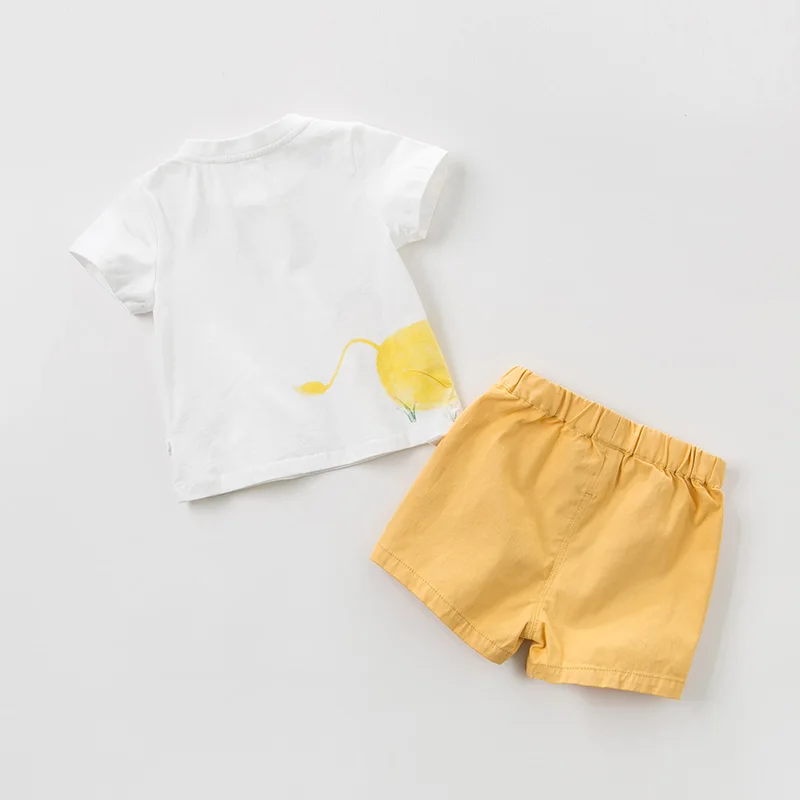 DBZ10269 dave bella summer baby boys fashion clothing sets casual short sleeve suits children print clothes |