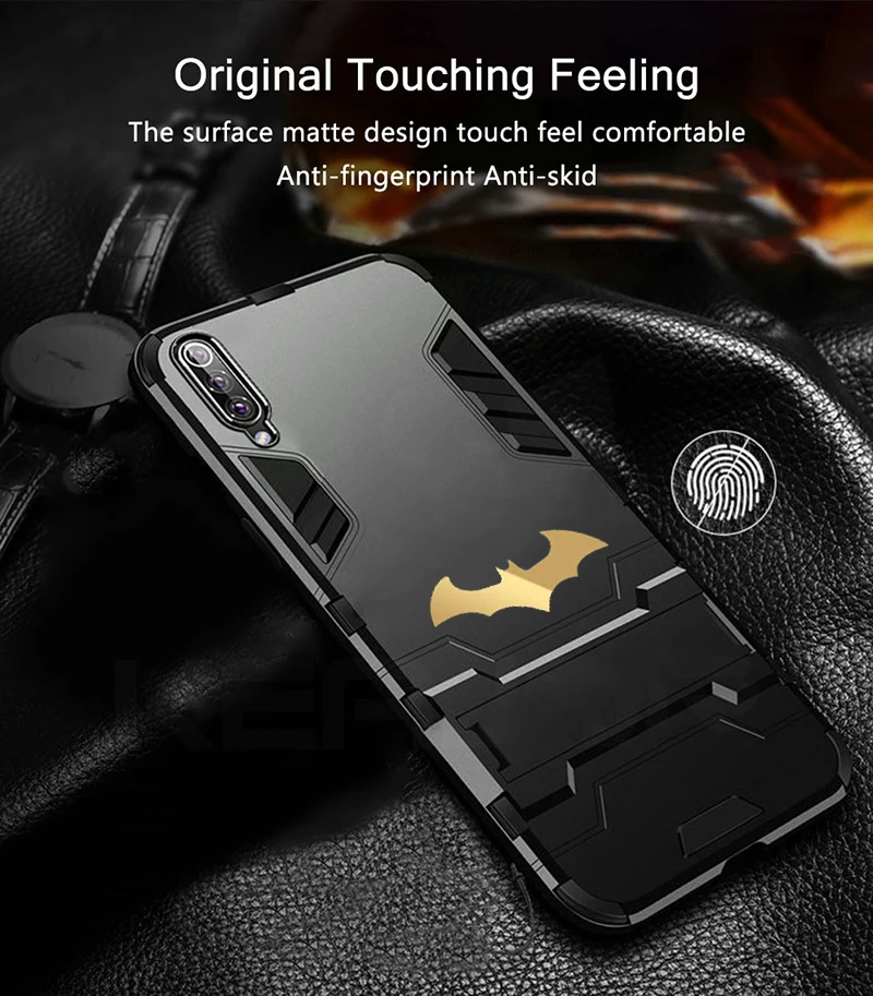 Чехол Летучая мышь с подставкой для samsung Galaxy S9 S10 Plus S10e Note 9 samsung A70 A50 A30 M30 M20 ударопрочный чехол из ТПУ+ ПК прочная крышка