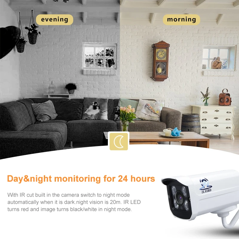 ZSVEDIO H.265 IP камера 8CH POE NVR 5.0MP CCTV комплект Открытый водонепроницаемый 4IR ночное