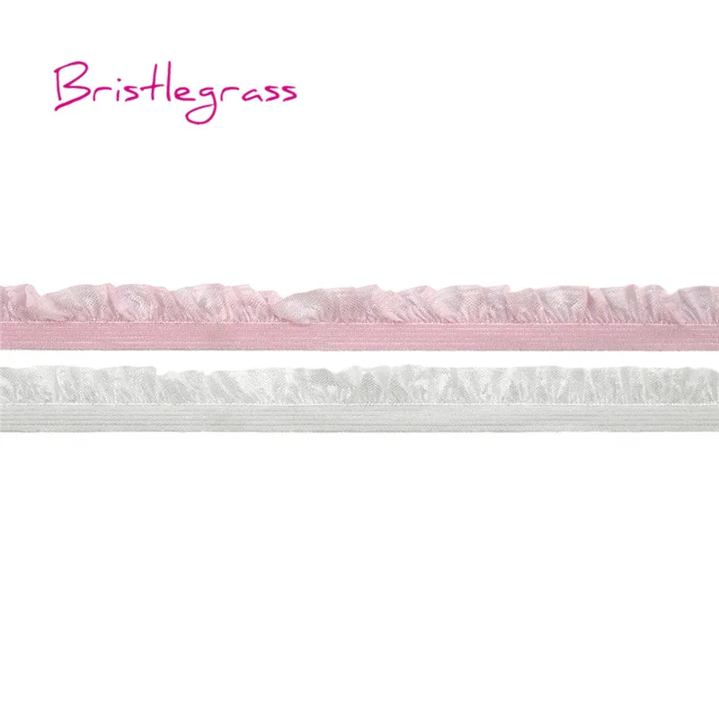 3 Yards Per Color BRISTLEGRASS 5 двор 5/" 15 мм Блестящий оборками кружевное платье с рюшами отделкой эластичный повязка из спандекса Детская повязка на голову, платье-пачка невесты свадебное платье Швейные - Цвет: 3 Yards Per Color