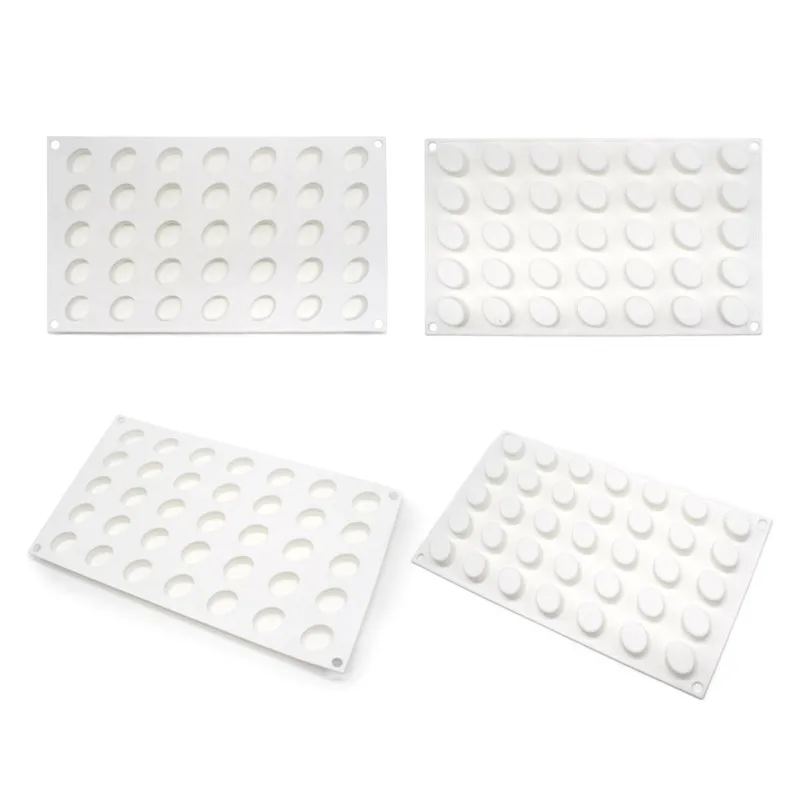 Силиконовые мусс торт плесени 35 Отверстия Овальной Формы Торт французский