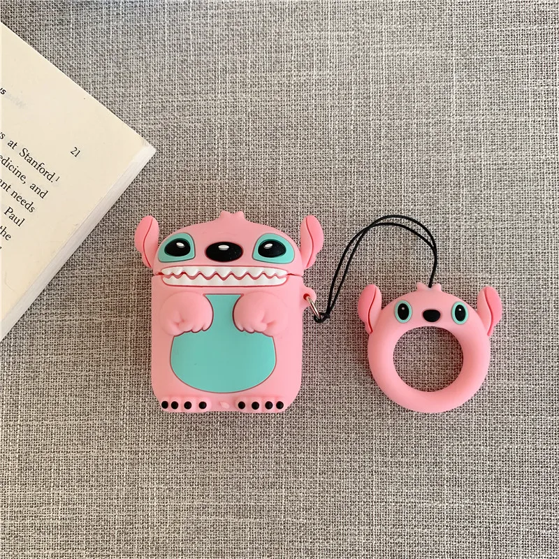 Для Apple Airpods беспроводные bluetooth-наушники наушники 3D Милые Мультяшные Животные Мягкие силиконовые защитные чехлы полное покрытие