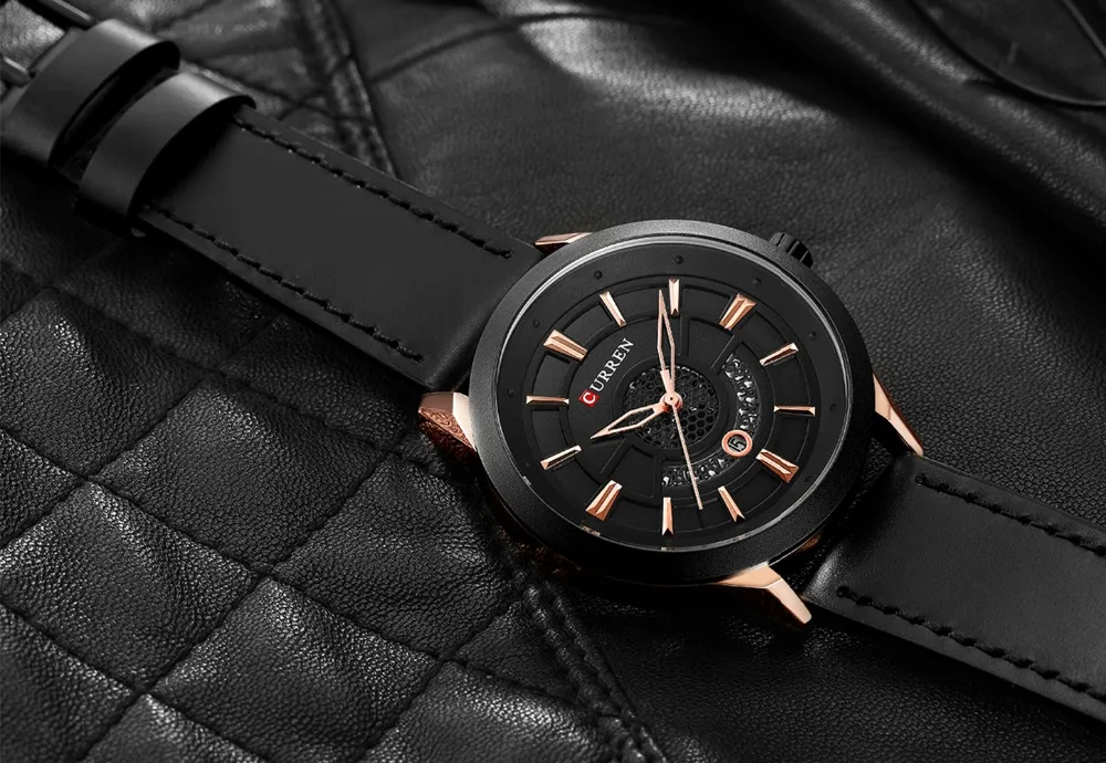 Мужские водонепроницаемые аналоговые кварцевые часы с календарем и датой |