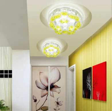 5 Вт круглый светодиодный потолочный светильник с кристаллами потолочное