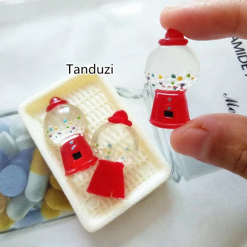 Tanduzi 20 шт. милый сладкий мини аппарат для конфет из смолы с плоским основанием