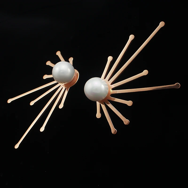 Женские серьги гвоздики с белым жемчугом свадебные украшения в японском и