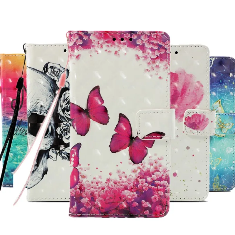 Роскошный 3D окрашенный чехол для телефона из искусственной кожи SONY XZ2 Cool Skull Pink