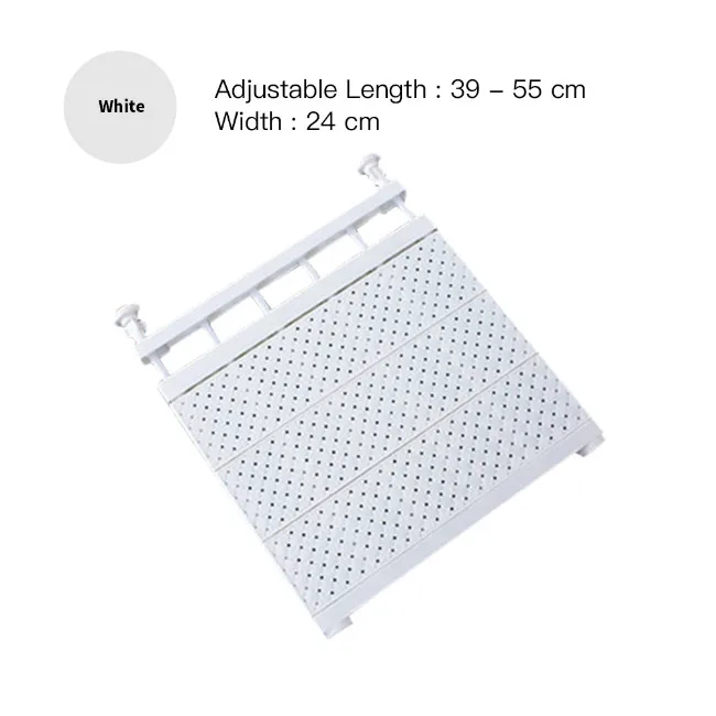 length 39-55cm Регулируемый шкаф, органайзер для хранения полка настенная кухонная стойка Экономия пространства шкаф декоративные держатели для шкафа ширина 24 см - Color: length 39-55cm