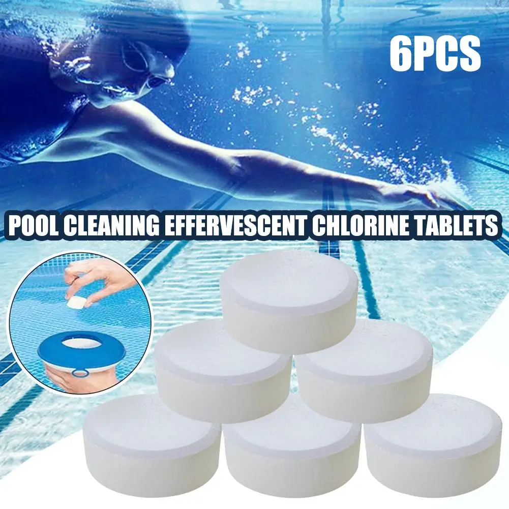 5Pcs/lot Pool Cleaning Effervescent Chlorine Tablets Cage Disinfectant Swimming Clarifier disinfection tablets Clean supply | Спорт и