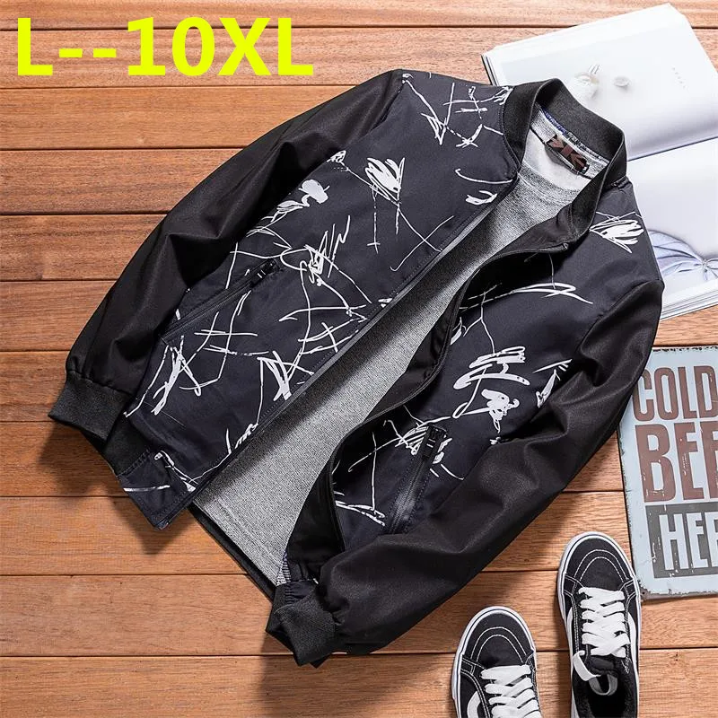 10XL 6XL 8XL брендовая повседневная куртка 2018 весенняя бомбер мужская ветровка модные