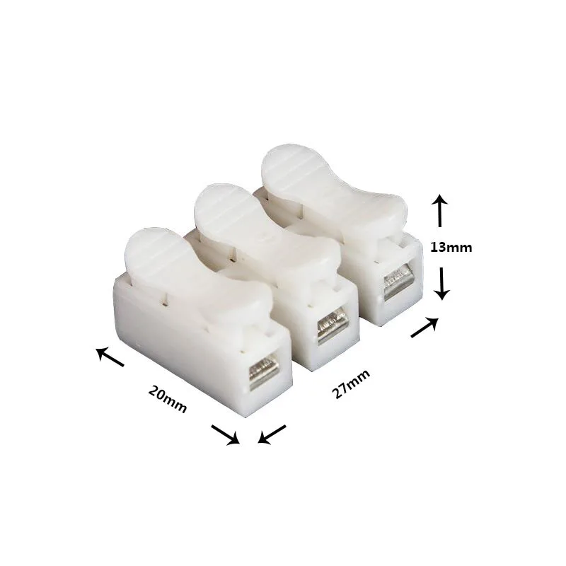 10 шт./лот CH-2 Spring Wire Quick Connector 2p 3p G7 Electric Crimp Terminals Block Splice Cable Clamp Easy Fit Led Strip |