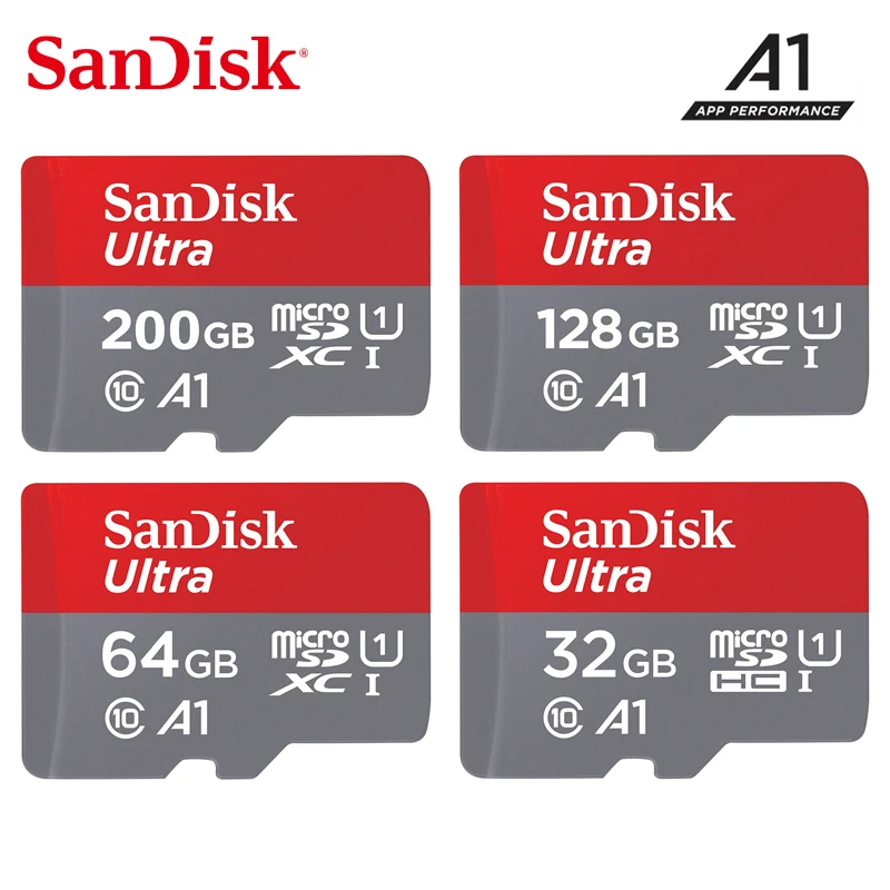 

Original Sandisk micro sd card 16gb 32gb 64gb 200gb cartao de memoria carte micro sd 128gb class 10 up to 90MB/s memory card