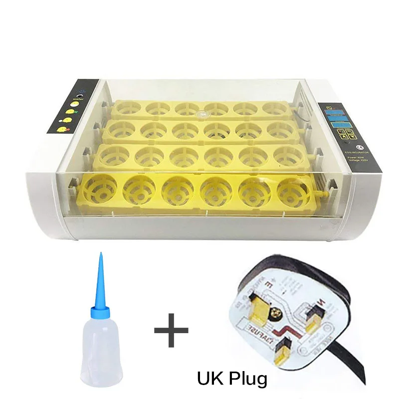 UK Plug Сельскохозяйственная инкубатория машина 24 инкубаторы для яиц дешевая цена автоматический; для курицы инкубатор для яиц Китай для продажи перепелиный Брудер - Цвет: UK Plug