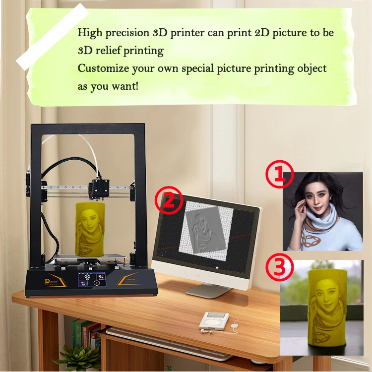 DMSCREATE DP6 3D-принтеры DIY kit линейные направительные рельсы металлический стабильную работу Высокоточный 2 шага собрать raprap prusa I3