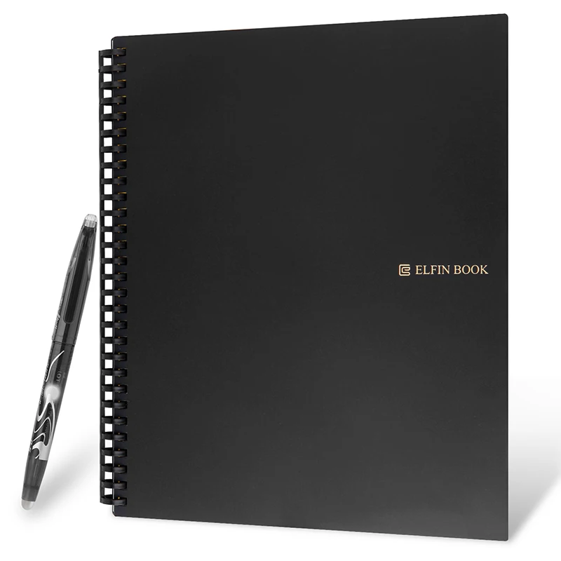 Elfinbook 2 спиральная микроволновая печь стираемая многоразовая умная записная книжка формата A5 B5 для школьных офисных принадлежностей подключение приложения