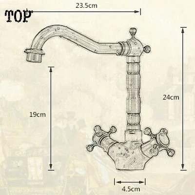 Смеситель для кухни с двойной ручкой одним отверстием черный|kitchen mixer|bronze kitchenkitchen