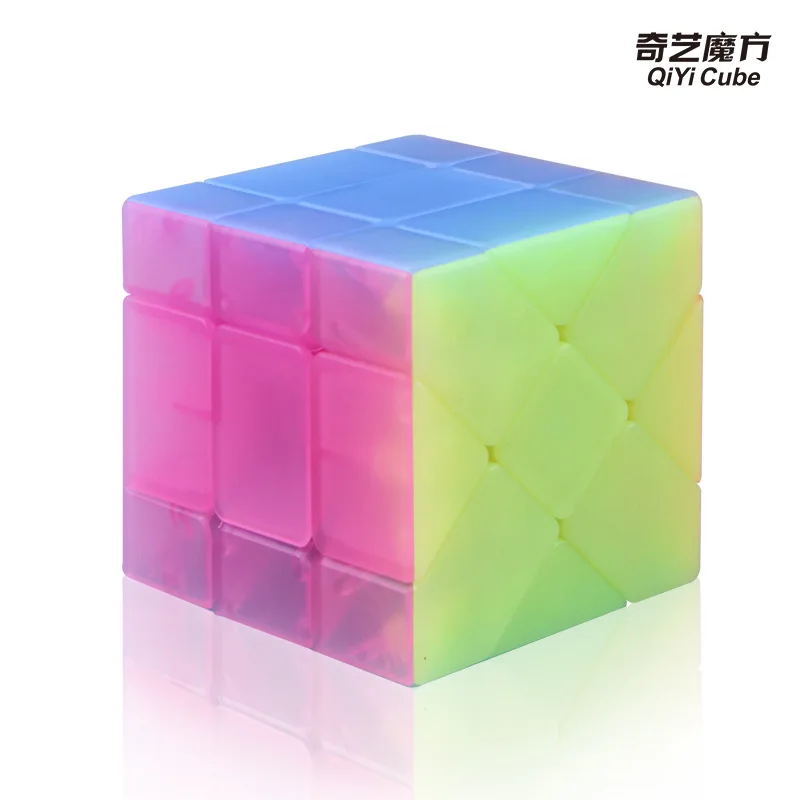 Новый куб Qiyi Fisher Желейный пазл без наклеек 3x3 волшебный необычной формы обучающий