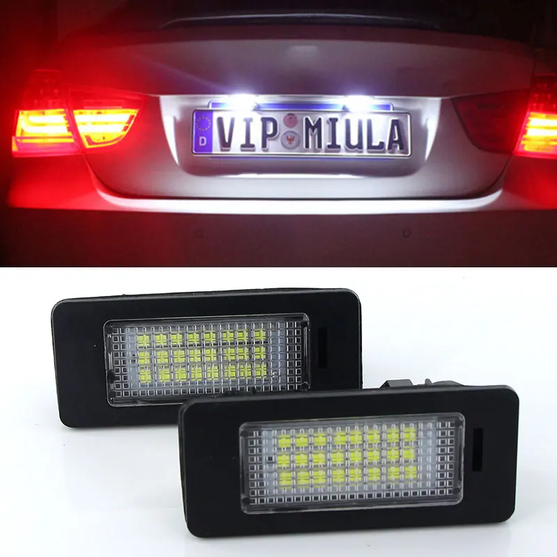 

2Pcs Car Led License Plate Led Light Lamp 12v White For BMW E39 E60 E82 E90 E92 E93 M3 E39 E60 E70 X5 E60 E61 M5 E88