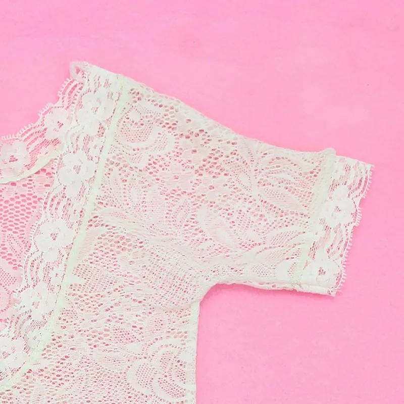 Newborn Baby Lace Romper Photography Prop Clothes Girl Photo Rompers Vintage Cute White | Детская одежда и обувь