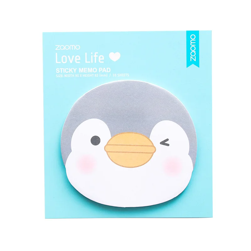 Стикер для заметок 4 шт. мультяшное животное милый пингвин цветной стикер