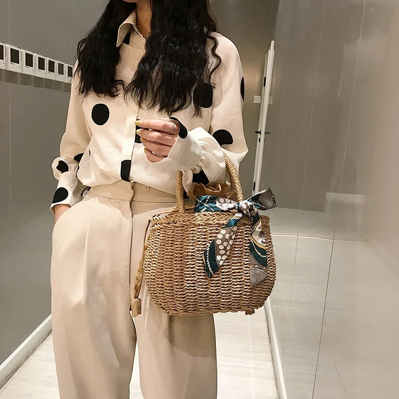 Летний кошелек ручной работы дамская сумочка тканая Сумочка Дамская маленькая