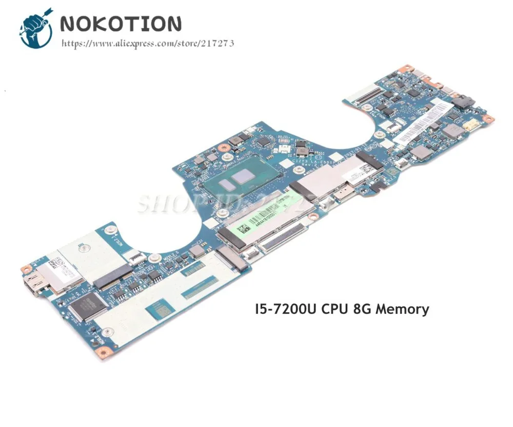 

NOKOTION 5B20N67805 CIZY3 LA-E551P For Lenovo Yoga 720 720-13IKB Laptop Motherboard SR2ZU I5-7200U CPU 8GB Memory