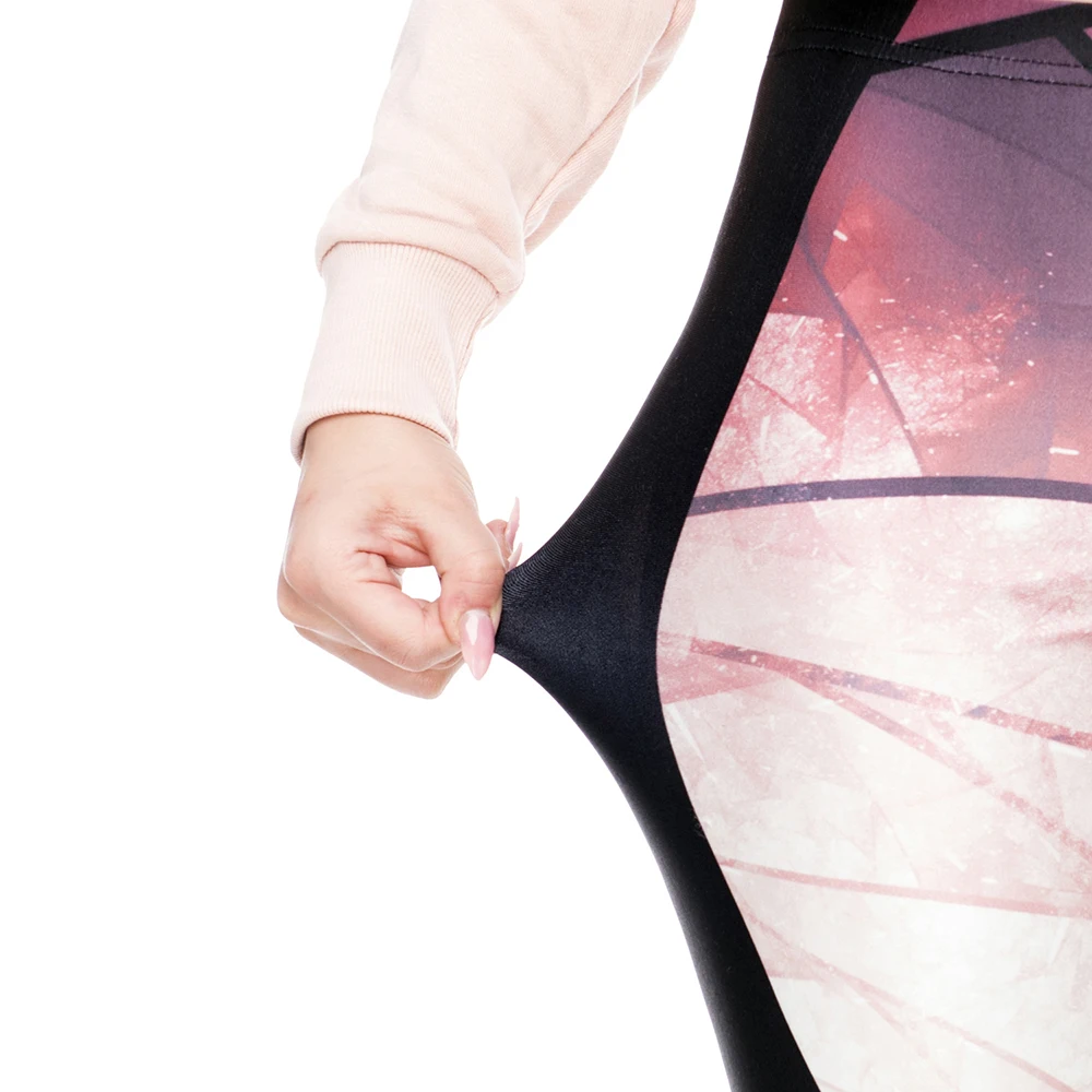 Женские леггинсы с цветочным принтом FCCEXIO для фитнеса высокой талией и