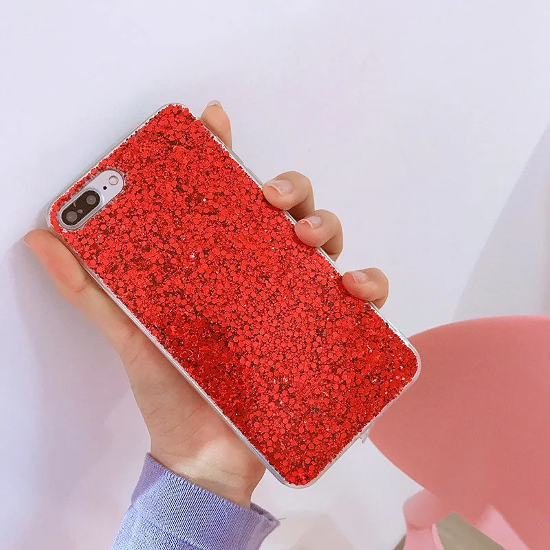 Чехол для Телефона iPhone 6 s 5s SE 5 X 8 7 Plus 6Plus 6sPlus 8Plus Блестящий Мягкий силиконовый чехол