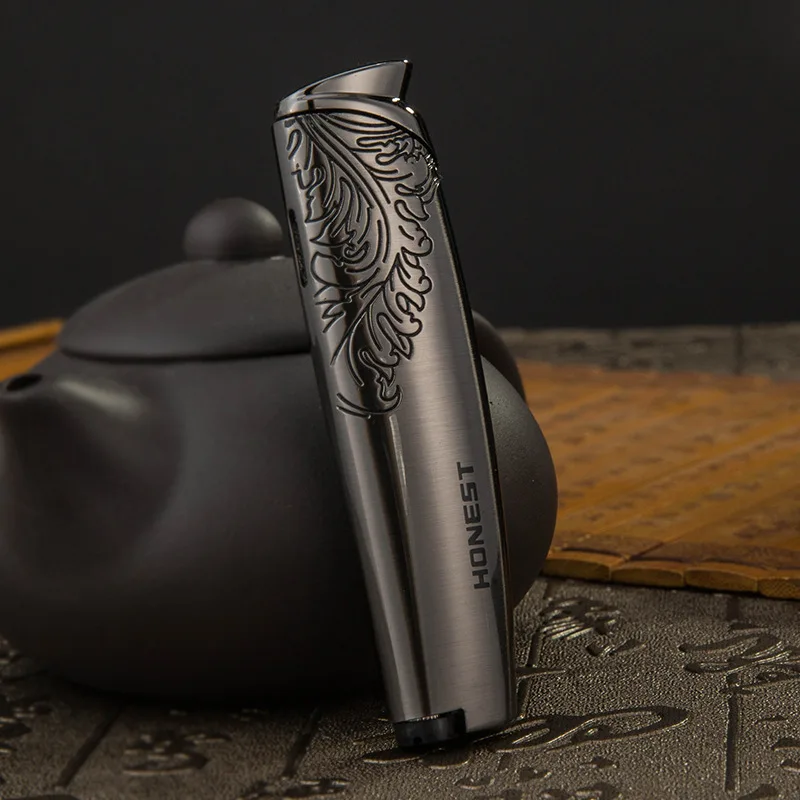 Lighter High-end Creative Personality Straight Into The Windproof Cigar Outdoor Inflatable Gadgets for Men Gift | Дом и сад