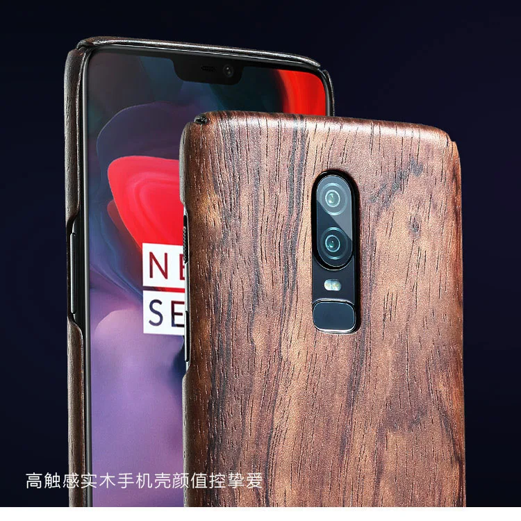 Натуральный Деревянный чехол для телефона для Oneplus 6, чехол, бамбук/орех/палисандр/Черное ледяное дерево/оболочка 6,2"(настоящее дерево
