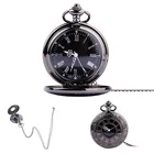 Винтажные римские цифры кварцевые карманные часы Fob с цепочкой антикварные ювелирные изделия кулон ожерелье Подарки LXH