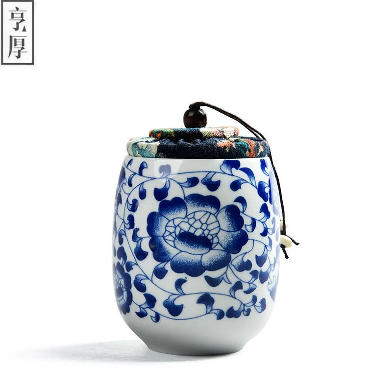 Чай банки ручная роспись Керамика сахар кофе Caddy хранения фарфор элементы