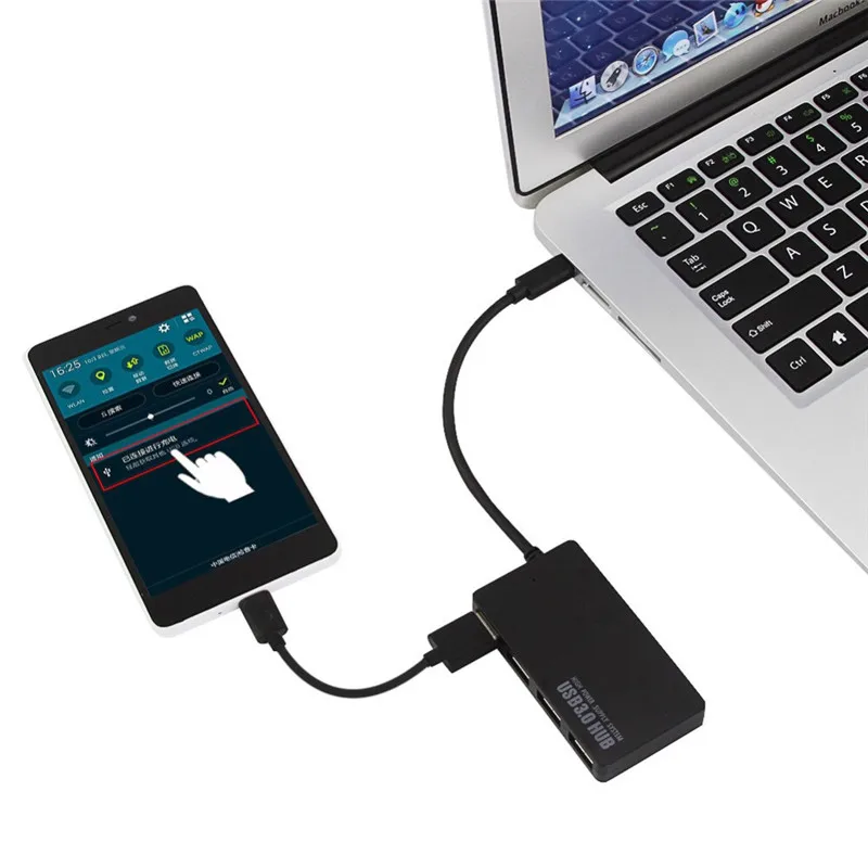 

Basix usb type c 3.0 hub 4 port type-c adapter usb-c splitter Adapter DC 5V Power for MacBook Air pc laptop accessories usb hub