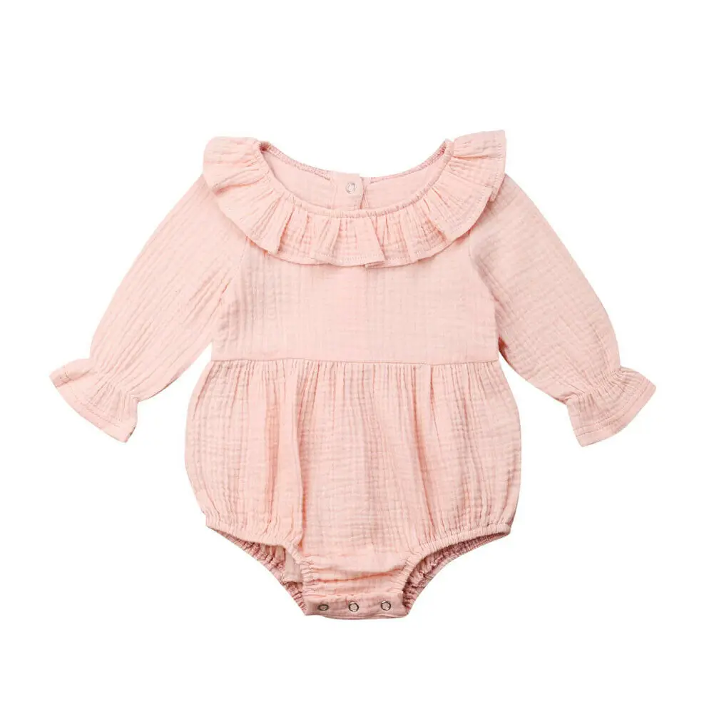 Новый Модный Милый Детский комбинезон для маленьких девочек цельный Песочник