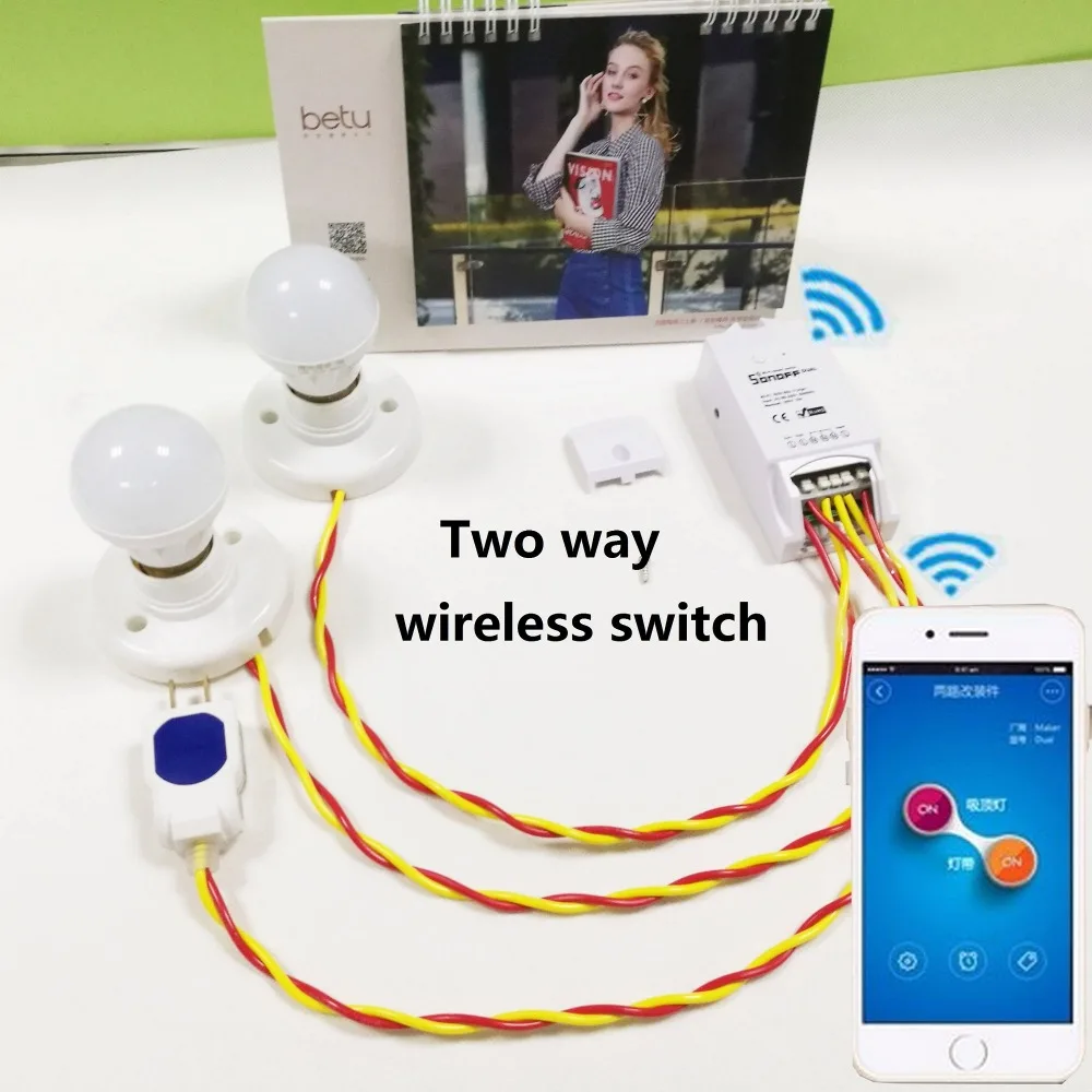 Itead Sonoff двойной Wifi умный переключатель дом автоматизация Беспроводной