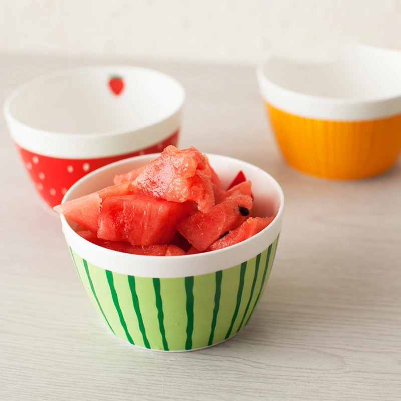 Набор из 4 керамических мисок тонкого костяного фарфора креативная ручная