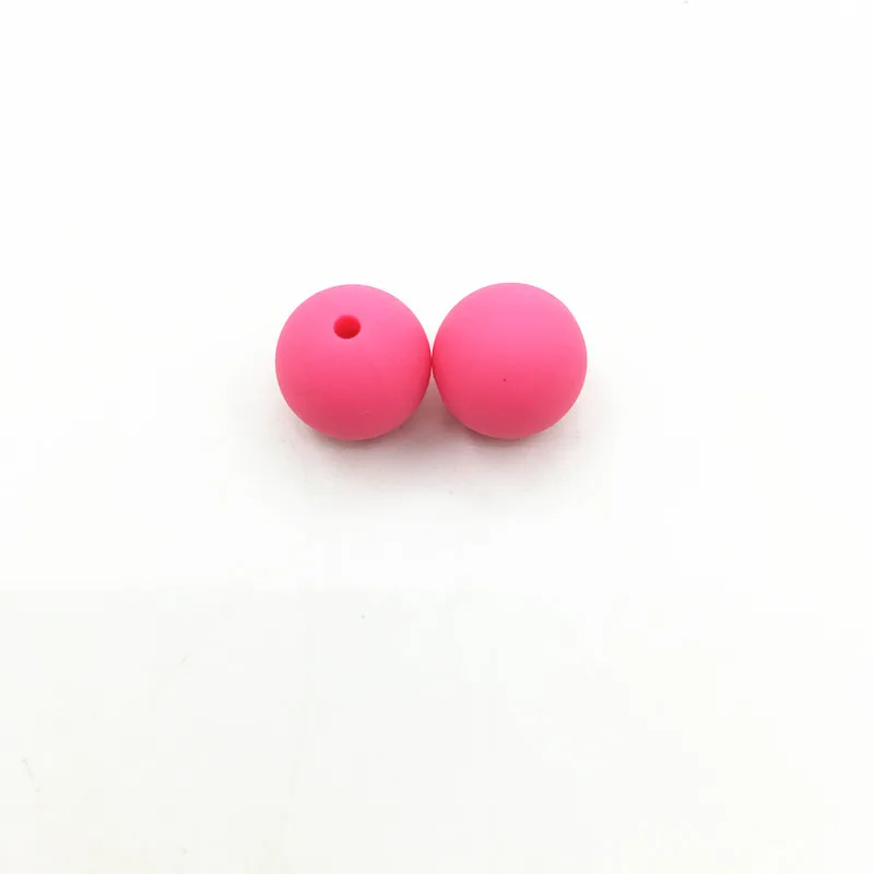 dark pink 10 мм 1000 шт Силиконовые Ожерелья s бусины для прорезывания зубов набор колье DIY BPA бесплатно силиконовые детские Прорезывания Зубов Бусины Оптом - Цвет: dark pink