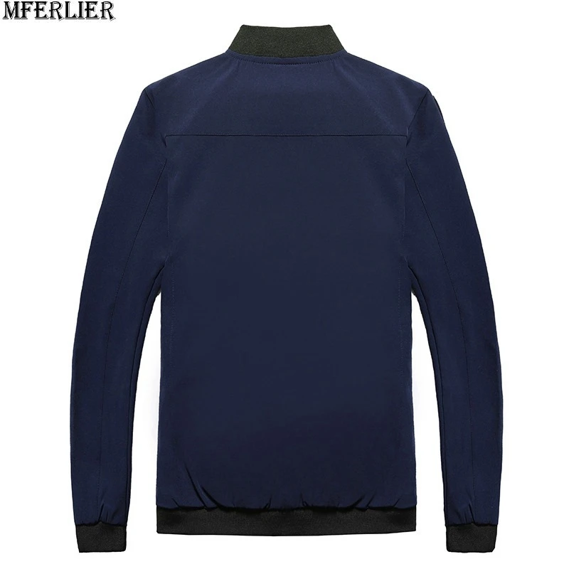 MFERLIER мужские куртки 8XL 9XL черные большие размеры 6XL 7XL Осенние хипстерские с