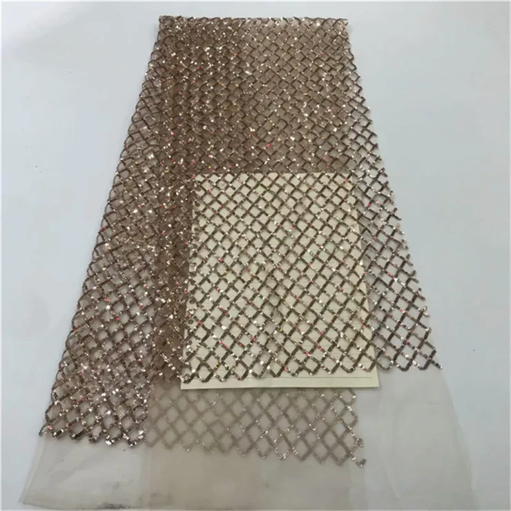 Африканская вышитая блестящая кружевная ткань 2019 новейшая с блестками